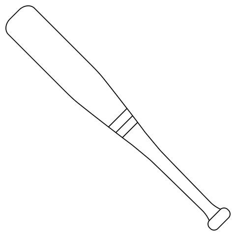 Baseball Bat Coloring Page